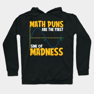 Funny Math Puns Are The First Sine Of Madness Hoodie